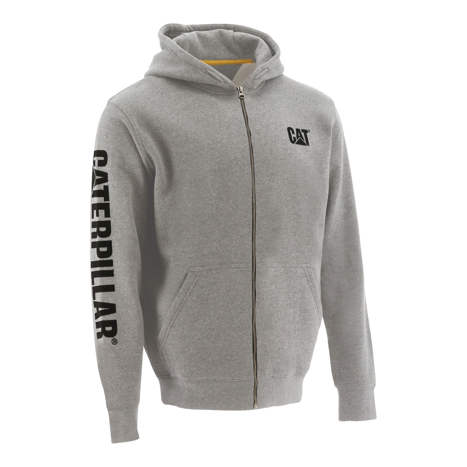 Caterpillar Men's Full Zip Hooded Sweatshirts Light Grey CAT-73892